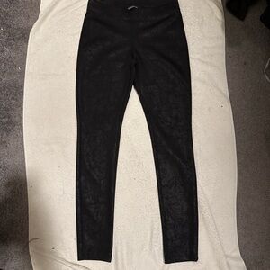 Express Black Leggings with Subtle Textured Pattern
